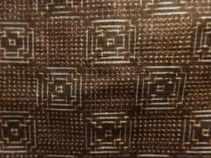 アンティーク　変わり市松模様織り出し本場泥大島紬着物アンサンブル